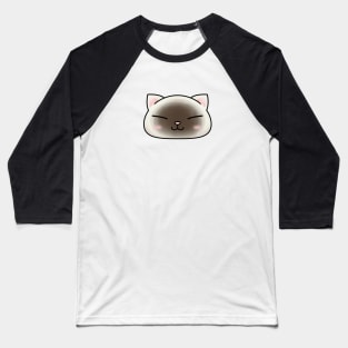 Cute Seal Point Cat Face Baseball T-Shirt